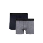 Tudors Erkek 2'Li Pamuk Likralı Esnek Kumaş Boxer,Multi 2Xl 2007004060090