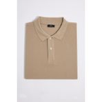Tudors Erkek Big Size Büyük Beden %100 Pamuk Düz Pike Taş Polo Yaka Tişört - Taş1 - 3XL