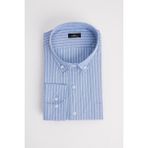 Tudors Erkek Big Size Büyük Beden Çizgili Gömlek - Multicolor - 4XL