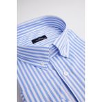 Tudors Erkek Big Size Büyük Beden Uzun Kollu Çizgili Gömlek - 4XL - Multicolor