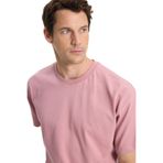 Tudors Erkek Boxy Fit Bol Kesim %100 Pamuk Bisiklet Yaka Lila Tişört - 2XL