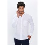 Tudors Erkek Klasik Fit Normal Kesim Pamuklu Tek Cepli Armürlü Beyaz Gömlek-31950-beyaz Beyaz