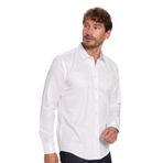 Tudors Erkek Modern Fit Dar Kesim Pamuklu Kolay Ütü Armürlü beyaz gömlek - XL