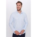 Tudors Erkek Modern Fit Dar Kesim Pamuklu Kolay Ütü Armürlü Mavi Gömlek,Mavi1 Xl 2007004282164