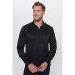 Tudors Erkek Modern Fit Dar Kesim Pamuklu Kolay Ütü Armürlü Siyah Gömlek - 2XL