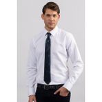 Tudors Erkek Modern Slim Fit Pamuklu Düz Beyaz Gömlek - XL