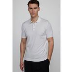 Tudors Erkek Polo Yaka Slim Fit Örme Triko Pamuklu Beyaz Tişört
