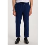Tudors Erkek Regular Fit Beli Regular Fit Lastikli Bağcıklı Jogger Lacivert Pantolon Rahat Kesim Yan Cepli