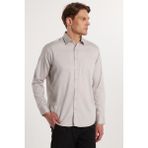 Tudors Erkek Regular Fit Klasik Kesim %100 Pamuk Saten Tek Cepli Taş Gömlek - 2XL