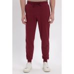 Tudors Erkek Regular Fit Klasik Kesim Beli Bağcıklı Jogger Cepli Lastikli Paça Bordo Eşofman Altı