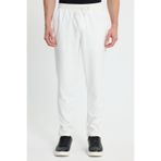 Tudors Erkek Regular Fit Klasik Kesim Beli Lastikli Bağcıklı Koyu Beyaz Jogger Pantolon