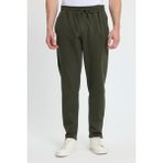Tudors Erkek Regular Fit Klasik Kesim Beli Lastikli Bağcıklı Koyu Haki Jogger Pantolon - Koyu Yeşil - 38