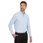 Tudors Erkek Regular Fit Klasik Kesim Pamuklu Kolay Ütü Oxford Düz Mavi Gömlek - 2XL