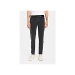 Tudors Erkek Regular Fit Yıkamalı Taşlamalı Esnek Kot Düz Paça Tapered Pantolon Gri Dokuma Kumaş - 33