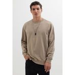Tudors Erkek Relax Fit Rahat Kesim %100 Pamuk 2 İplik Bisiklet Yaka Taş Sweatshirt