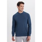 Tudors Erkek Relax Fit Rahat Kesim Uzun Kollu Ekstra Soft Modal Kumaş Bisiklet Yaka Koyu Petrol Sweatshirt
