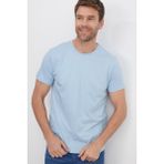 Tudors Erkek Slim Fit Basic Mavi Tişört Kısa Kol Pamuklu Yumuşak Doku Günlük Stil - 2XL