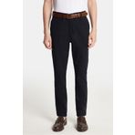 Tudors Erkek Slim Fit Chino Esnek Yandan Cepli Önü Fermuarlı Pamuklu Dokulu Lacivert Pantolon