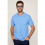 Tudors Erkek Slim Fit Dar Kesim %100 Pamuk Düz Pike Mavi Polo Yaka Tişört