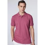 Tudors Erkek Slim Fit Dar Kesim %100 Pamuk Düz Pike Mor Polo Yaka Tişört - Lila - Mor