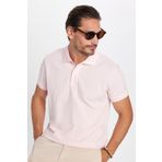 Tudors Erkek Slim Fit Dar Kesim %100 Pamuk Pembe Polo Yaka Tişört