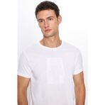 Tudors Erkek Slim Fit Dar Kesim %100 Pamuk Yumuşak Dokulu Baskılı Beyaz Bisiklet Yaka T-Shirt - XL