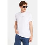 Tudors Erkek Slim Fit Dar Kesim %100 Pamuk Yumuşak Dokulu Baskılı Beyaz Bisiklet Yaka Tişört - Beyaz3 - 2XL