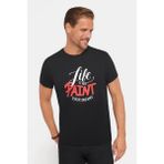Tudors Erkek Slim Fit Dar Kesim %100 Pamuk Yumuşak Dokulu Baskılı Siyah Bisiklet Yaka T-Shirt