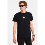 Tudors Erkek Slim Fit Dar Kesim %100 Pamuk Yumuşak Dokulu Baskılı Siyah Bisiklet Yaka Tişört - Siyah3 - 2XL