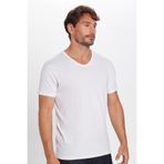 Tudors Erkek Slim Fit Dar Kesim %100 Pamuk Yumuşak Dokulu Beyaz V Yaka Tişört