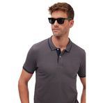 Tudors Erkek Slim Fit Dar Kesim %100 Pamuk Yumuşak Dokulu Serin Tutan Kumaş Düz Pike Füme Polo Yaka Tişört - XL
