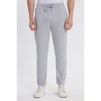 Tudors Erkek Slim Fit Dar Kesim Beli Bağcıklı 3 Cepli Geniş Paça Gri Eşofman Altı