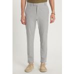 Tudors Erkek Slim Fit Dar Kesim Chino Yandan Cepli Pamuklu Gri Pantolon