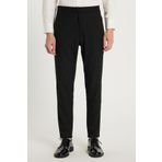 Tudors Erkek Slim Fit Dar Kesim Chino Yandan Cepli Pamuklu Siyah Pantolon