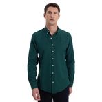 Tudors Erkek Slim Fit Dar Kesim Düz Oxford Armalı Yaka Düğmeli haki Spor Gömlek - XL