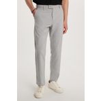 Tudors Erkek Slim Fit Dar Kesim Esnek Yan Cepli Bilek Boy Canvas Kesim Gri Pantolon