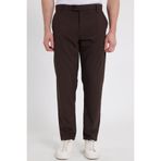 Tudors Erkek Slim Fit Dar Kesim Esnek Yan Cepli Bilek Boy Canvas Kesim Kahverengi Pantolon