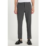 Tudors Erkek Slim Fit Dar Kesim Esnek Yan Cepli Bilek Boy Canvas Kesim Koyu Gri Pantolon