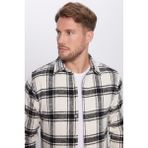 Tudors Erkek Slim Fit Dar Kesim Oduncu Kareli Kışlık Gömlek - XL - Karışık