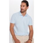 Tudors Erkek Slim Fit Dar Kesim Pamuk Mavi Polo Yaka Tişört