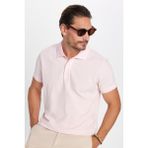 Tudors Erkek Slim Fit Dar Kesim Pamuk Pembe Polo Yaka Tişört