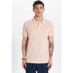 Tudors Erkek Slim Fit Dar Kesim Pamuk Somon Polo Yaka Tişört - 2XL