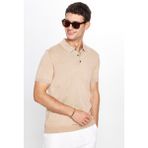 Tudors Erkek Slim Fit Dar Kesim Pamuklu Örme Triko Taş Polo Yaka Tişört - 2XL