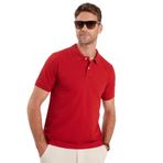 Tudors Erkek Slim Fit Dar Kesim Pamuklu Yumuşak Dokulu Serin Tutan Kumaş Düz Pike Bordo Polo Yaka Tişört - 3XL