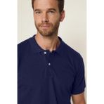 Tudors Erkek Slim Fit Dar Kesim Pamuklu Yumuşak Dokulu Serin Tutan Kumaş Düz Pike Lacivert Polo Yaka Tişört - XL
