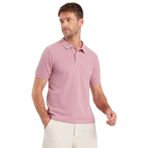 Tudors Erkek Slim Fit Dar Kesim Pamuklu Yumuşak Dokulu Serin Tutan Kumaş Düz Pike Lila Polo Yaka Tişört - XL