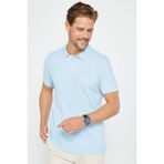 Tudors Erkek Slim Fit Dar Kesim Pamuklu Yumuşak Dokulu Serin Tutan Kumaş Düz Pike Polo Yaka Tişört - XL - Mavi