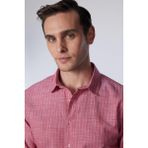 Tudors Erkek Slim Fit Dar Kesim Uzun Kollu %100 Pamuk Keten Doku Çizgili Gömlek - Karışık - XL