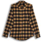 Tudors Erkek Slim Fit Dar Kesim Uzun Kollu Cepli Kareli Dama Desenli Kışlık Oduncu Gömlek - XL - Siyah - Kahverengi