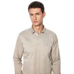 Tudors Erkek Slim Fit Dar Kesim Uzun Kollu Pamuklu Saten Taş Renk Gömlek - 2XL